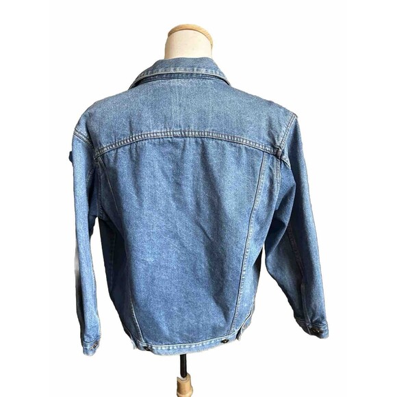 Bon Jour Jacket Men’s Medium Blue Rancher Denim Jean Coat 90s Clean Y2K Rare - Picture 3 of 10